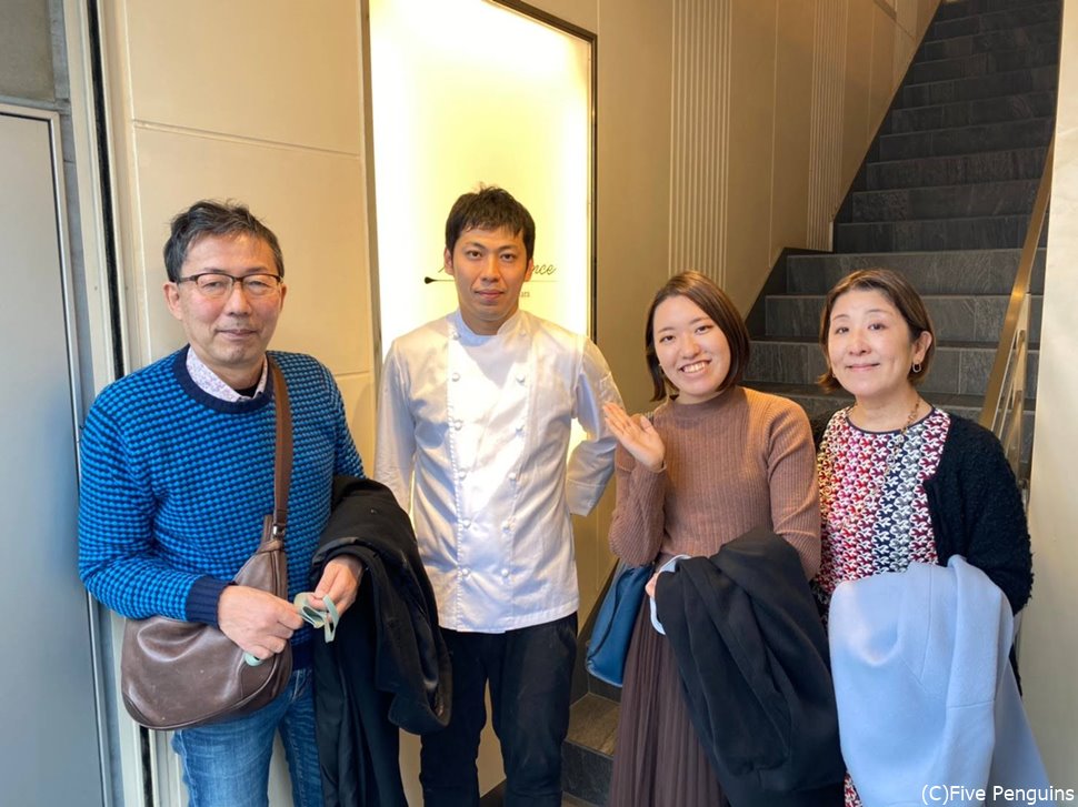 シェフの葛原将季氏と。