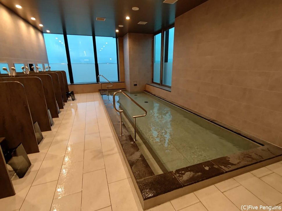 屋上のSPAの中にある男女別大浴場