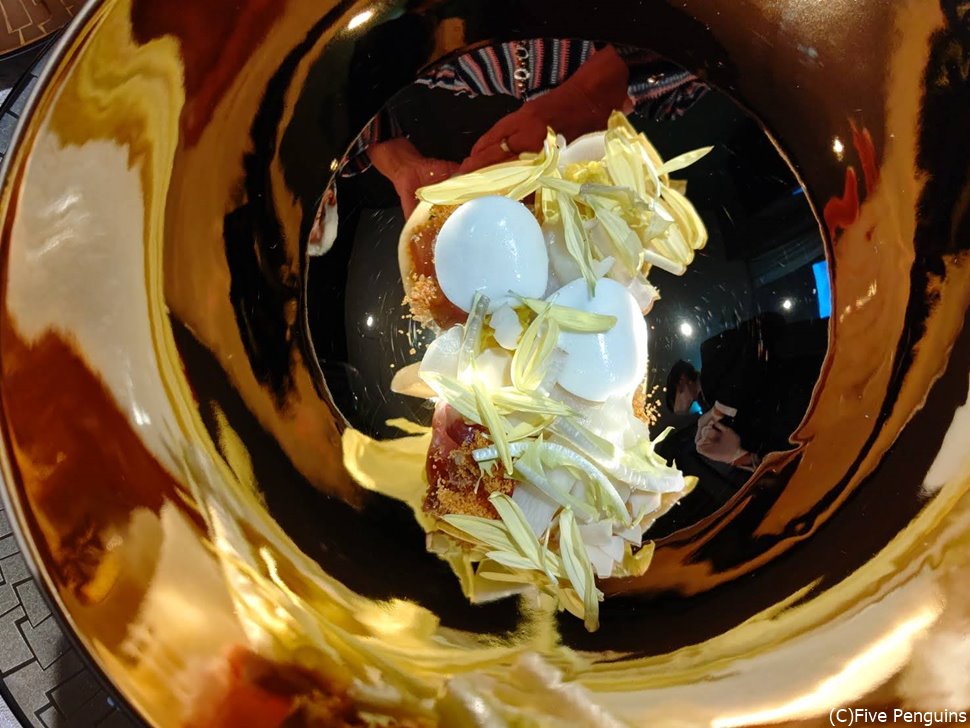 真鯛とホワイトアスパラ 菊花のアグロドルチェ