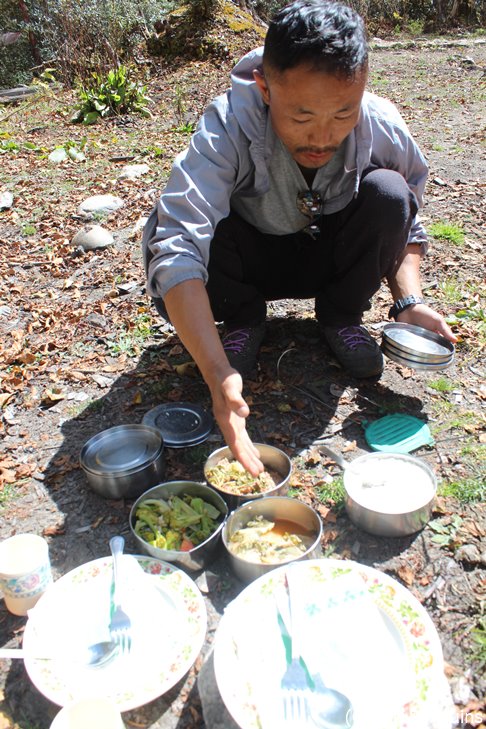 コックさんが作ってくれた美味しいランチ