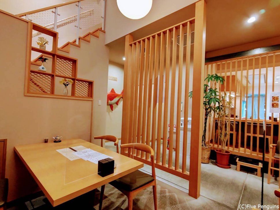 清潔感のある店内