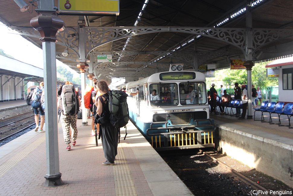 スリランカ国内は列車での移動も楽しみの一つです