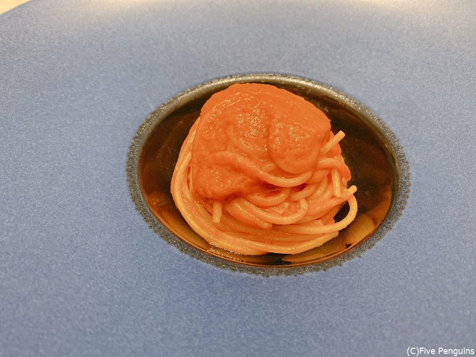 〆パスタはスパゲッティポモドーロでダメ押し